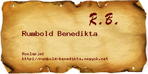 Rumbold Benedikta névjegykártya